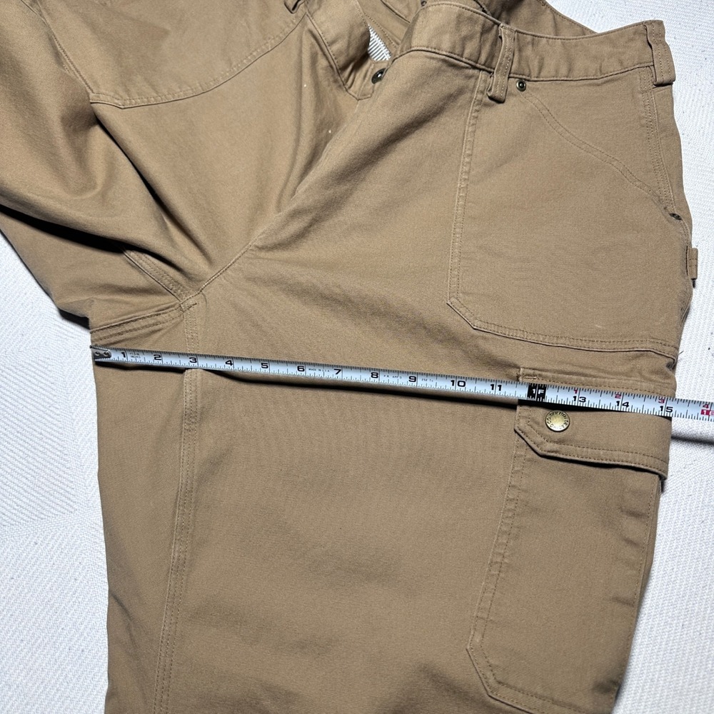 Duluth Trading Flex Fire Hose Cargo Pant Women 22Wx29 Curvesetter Workwear Brown - Picture 12 of 14